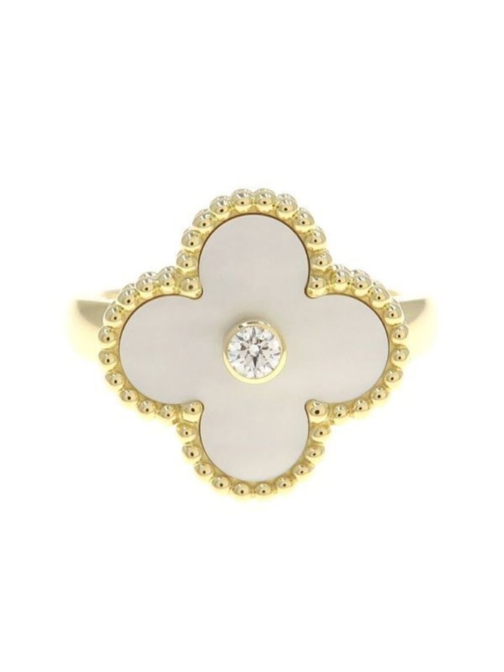 Van Cleef & Arpels Vintage Alhambra Ring Mother of Pearl